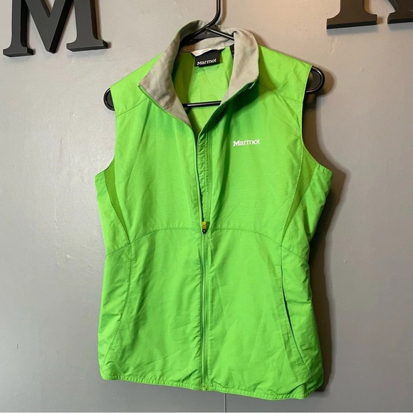 Marmot Jackets & Blazers - Marmot‎ Vest Womens Small Green Zip Up Outdoor Casual Performance